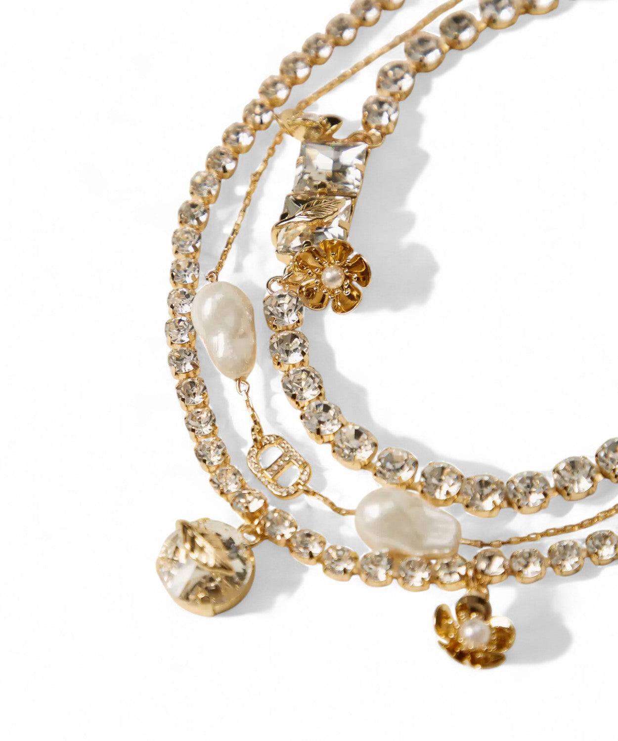 Collana girocollo con strass e fiori-Twinset-Collane-Vittorio Citro Boutique