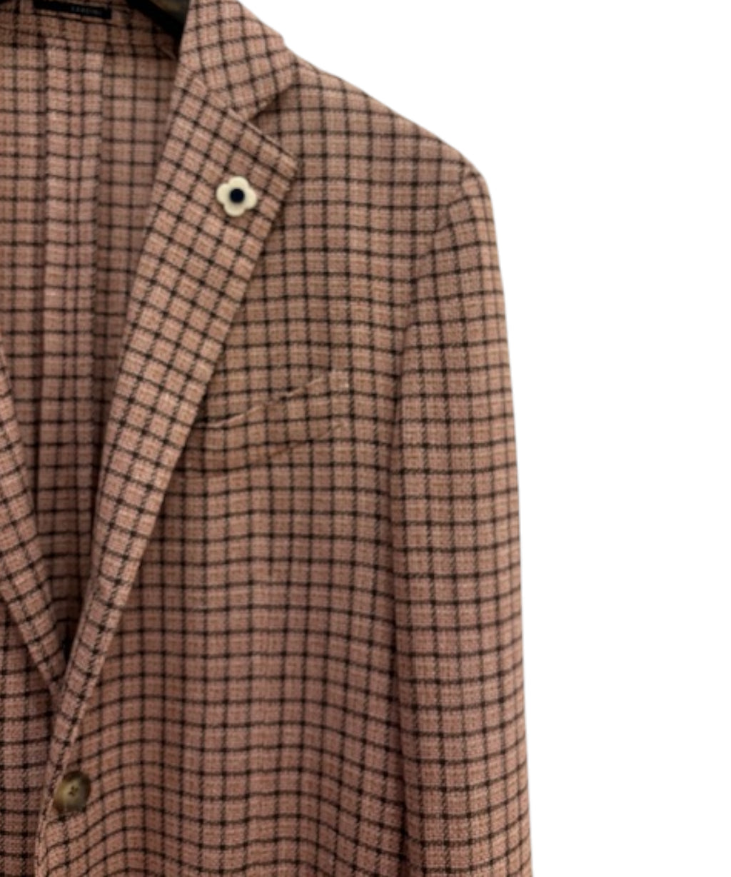 Veste monopont Lardini en toile de coton