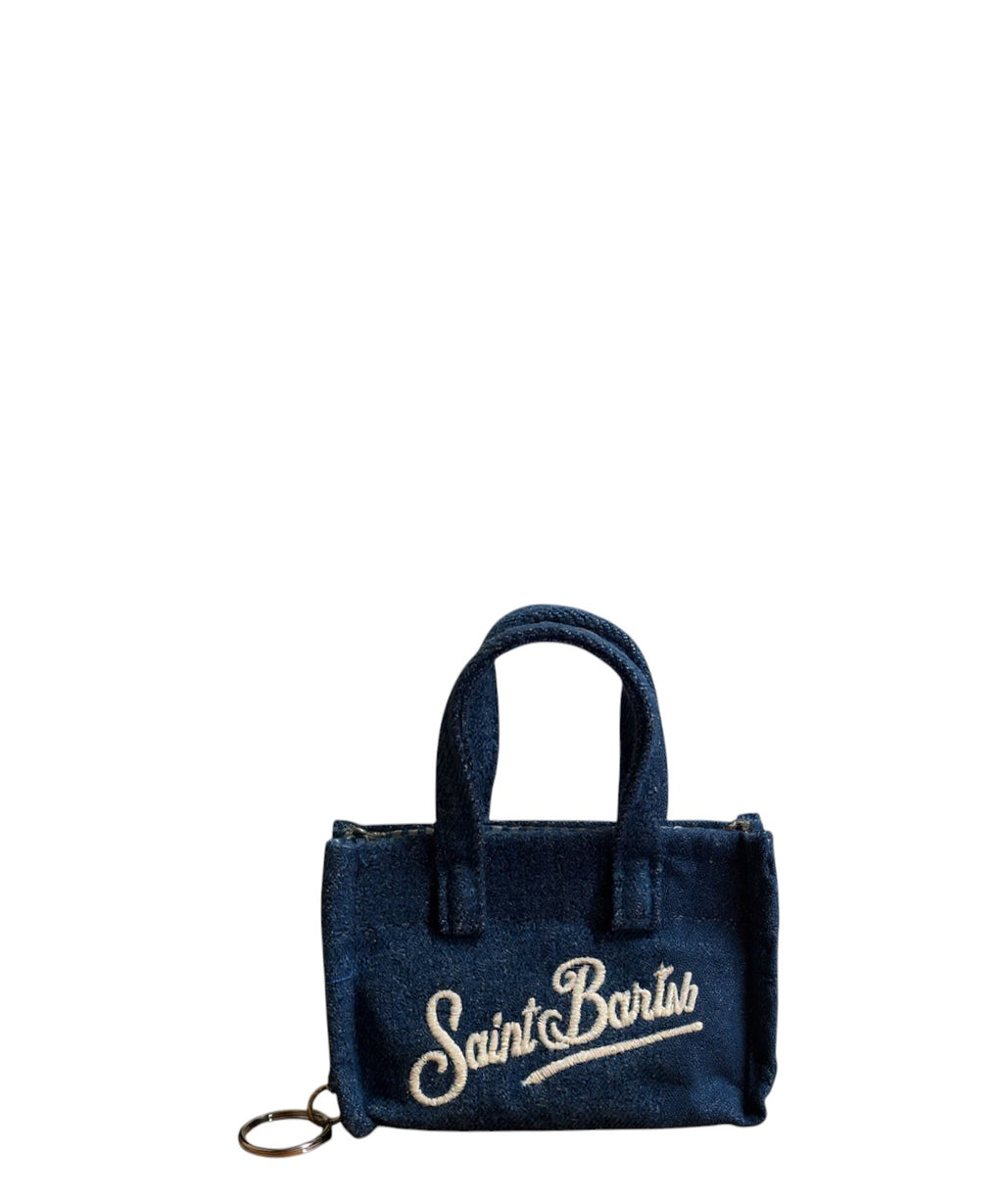Sac à clés Denim MC2 Saint Barth pour clés et pièces avec bandoulière