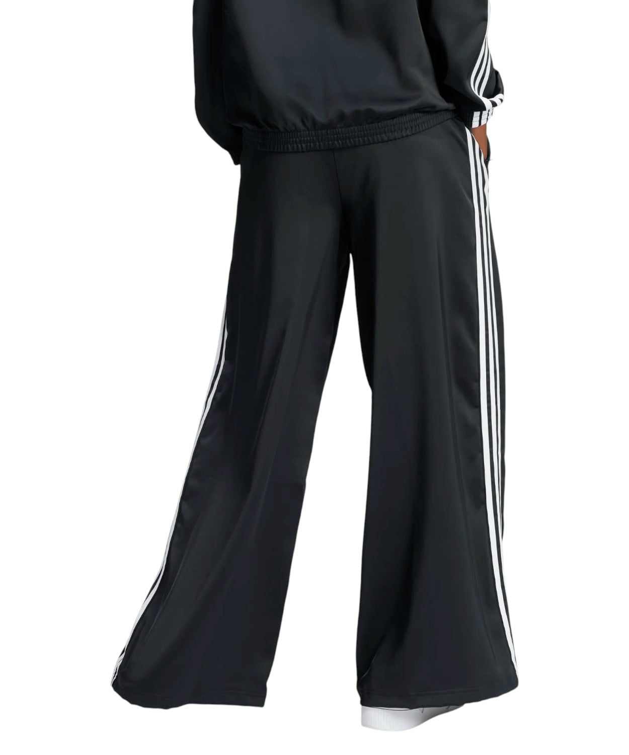 Pantalon de survêtement adidas en satin, coupe large, pour un look moderne