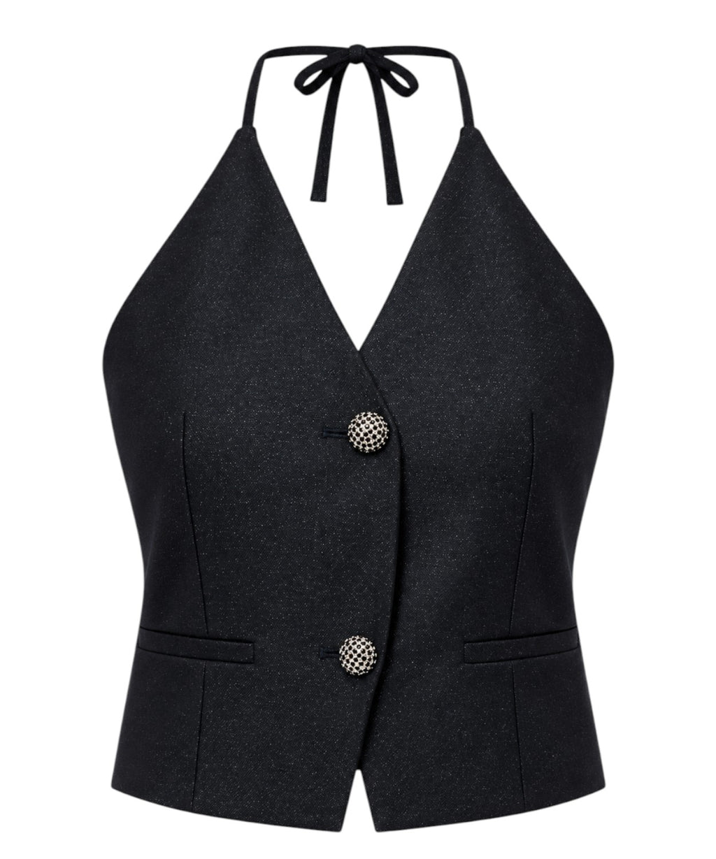 Gilets TWINSET pour femme avec encolure dos-nu et détails bijoux