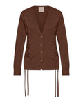 Cardigan pour femme en laine cardée avec détails corset