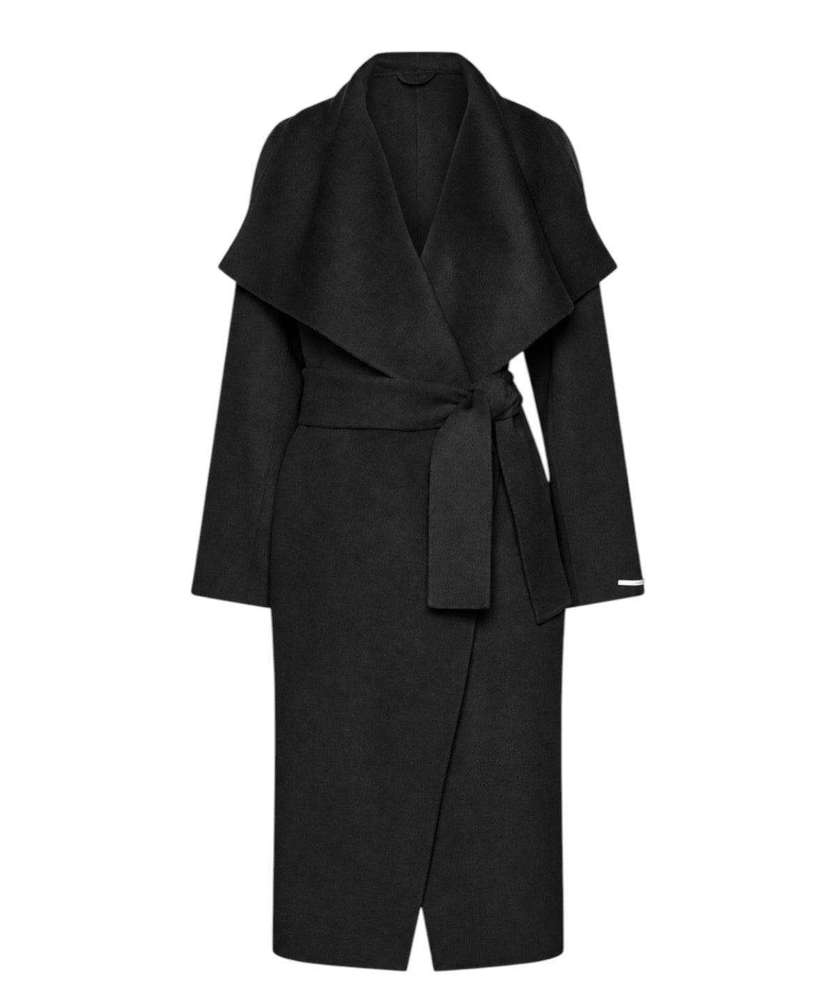 Manteau élégant pour femme en laine vierge avec ceinture