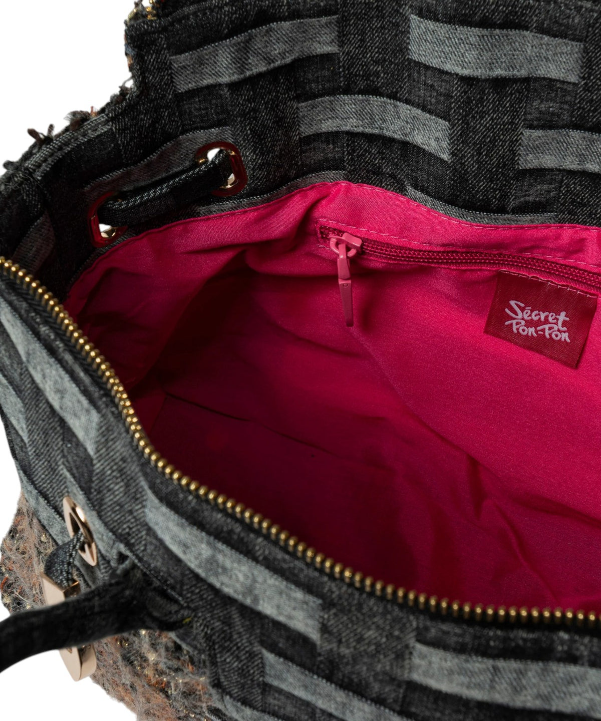 Secret Pon Pon Jacklyn Bouclé Sac à main avec bandoulière