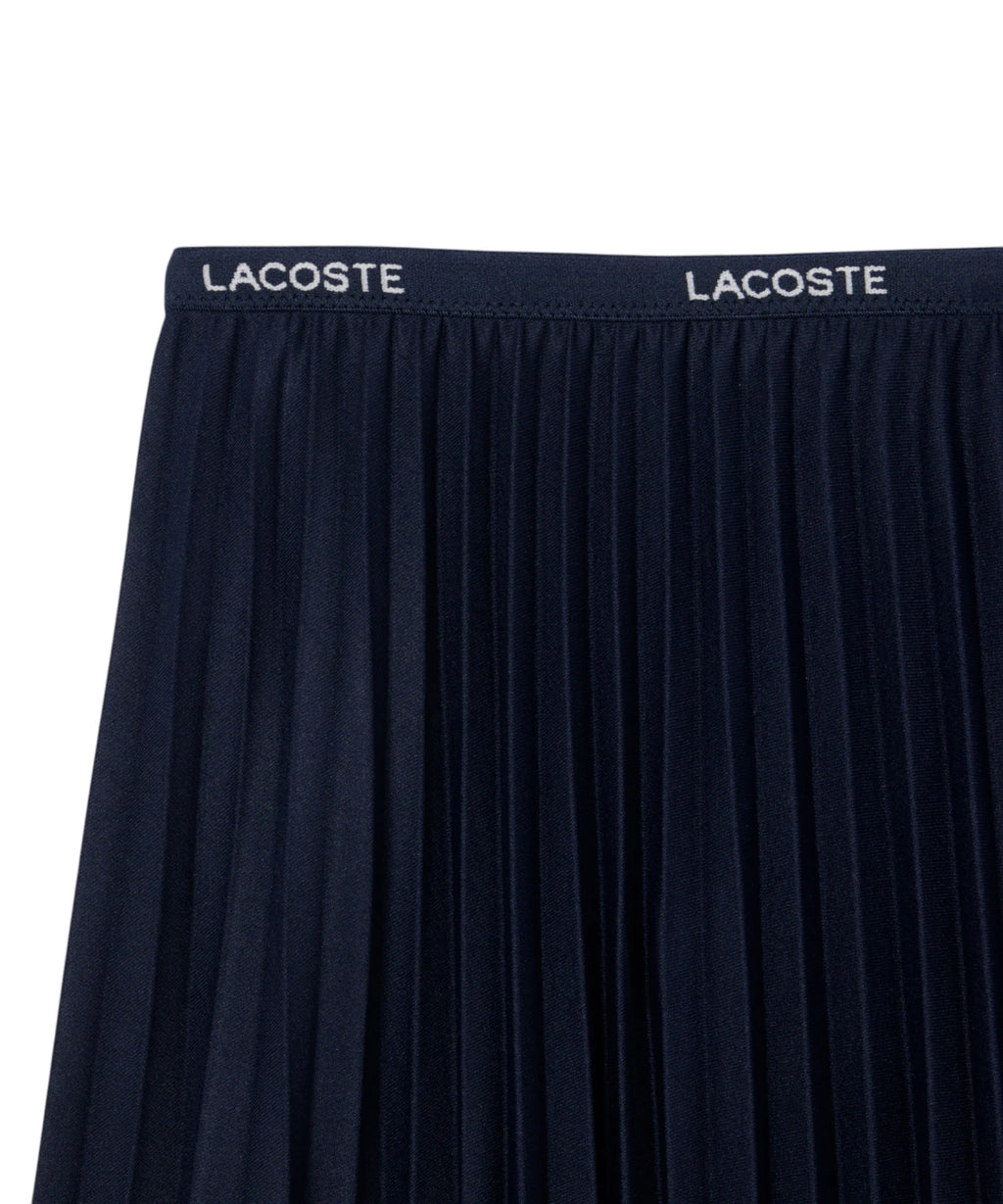 Jupe courte plissée en jersey Lacoste avec bande élastique à logo
