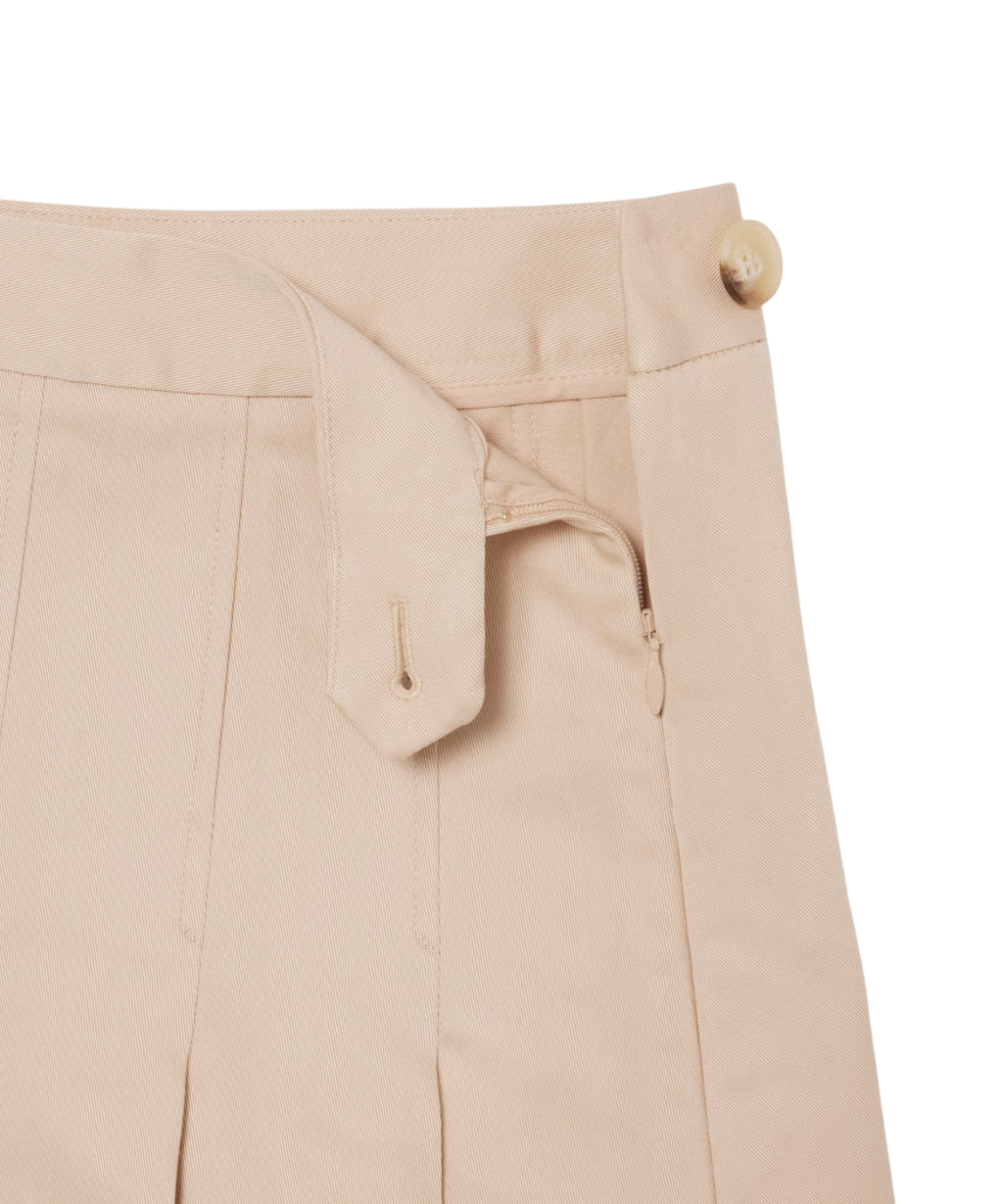 Jupe Courte Plissée Lacoste en Coton Élastiqué