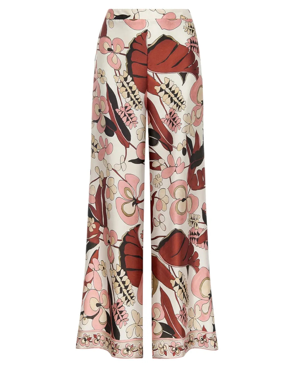 Pantalone Ampio in Twill Stampato Sugar Jungle-Pantaloni-Maliparmi-Vittorio Citro Boutique