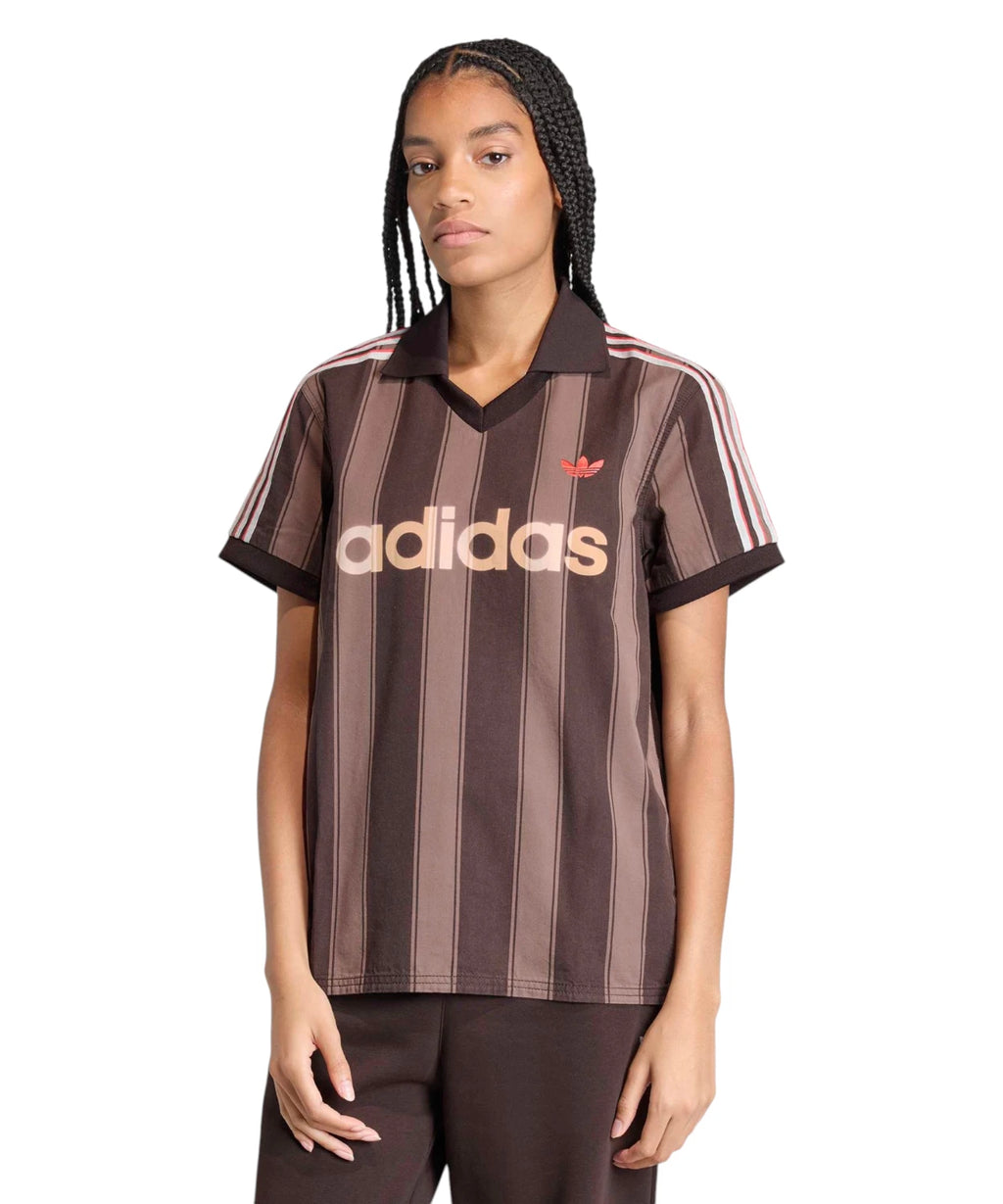 Pull adidas Twill Football années 90 avec col en V