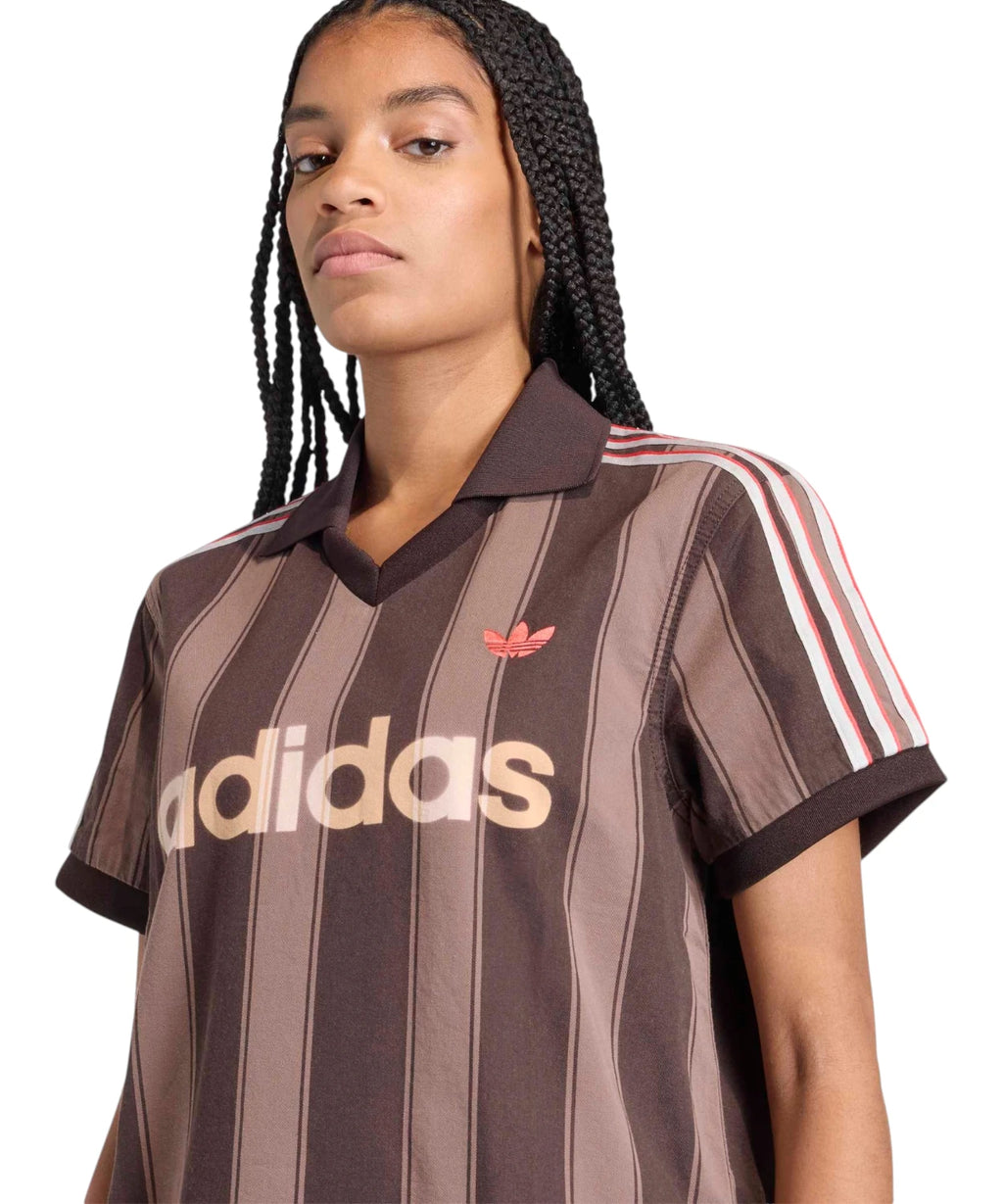 Pull adidas Twill Football années 90 avec col en V