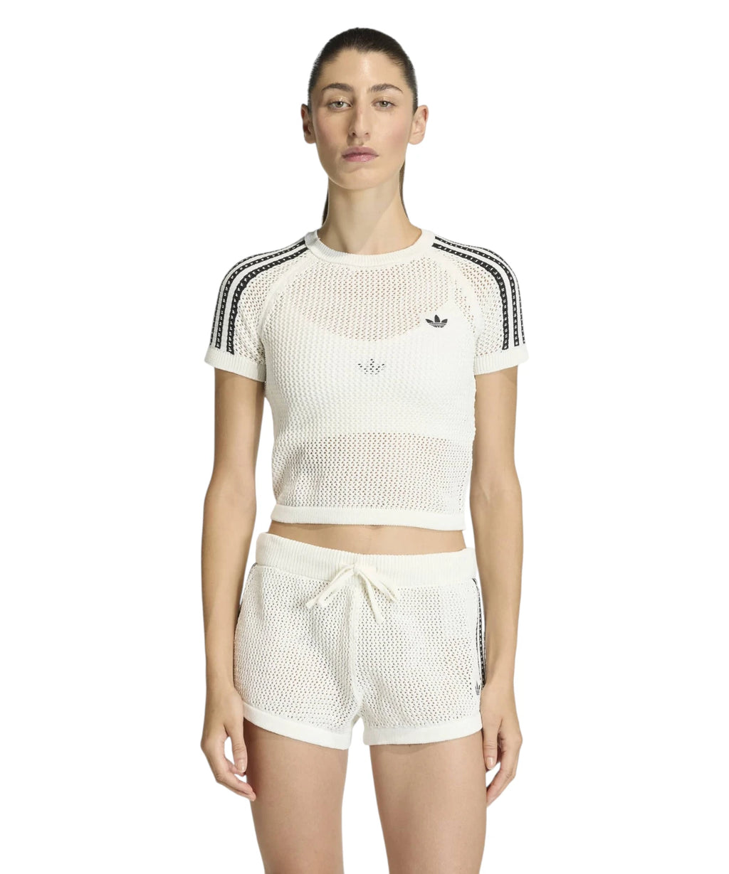 T-shirt femme adidas Knitted Crochet Cali