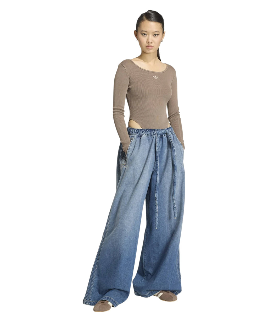 Body adidas Essentials côtelé lavé manches longues