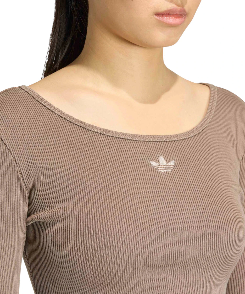 Body adidas Essentials côtelé lavé manches longues