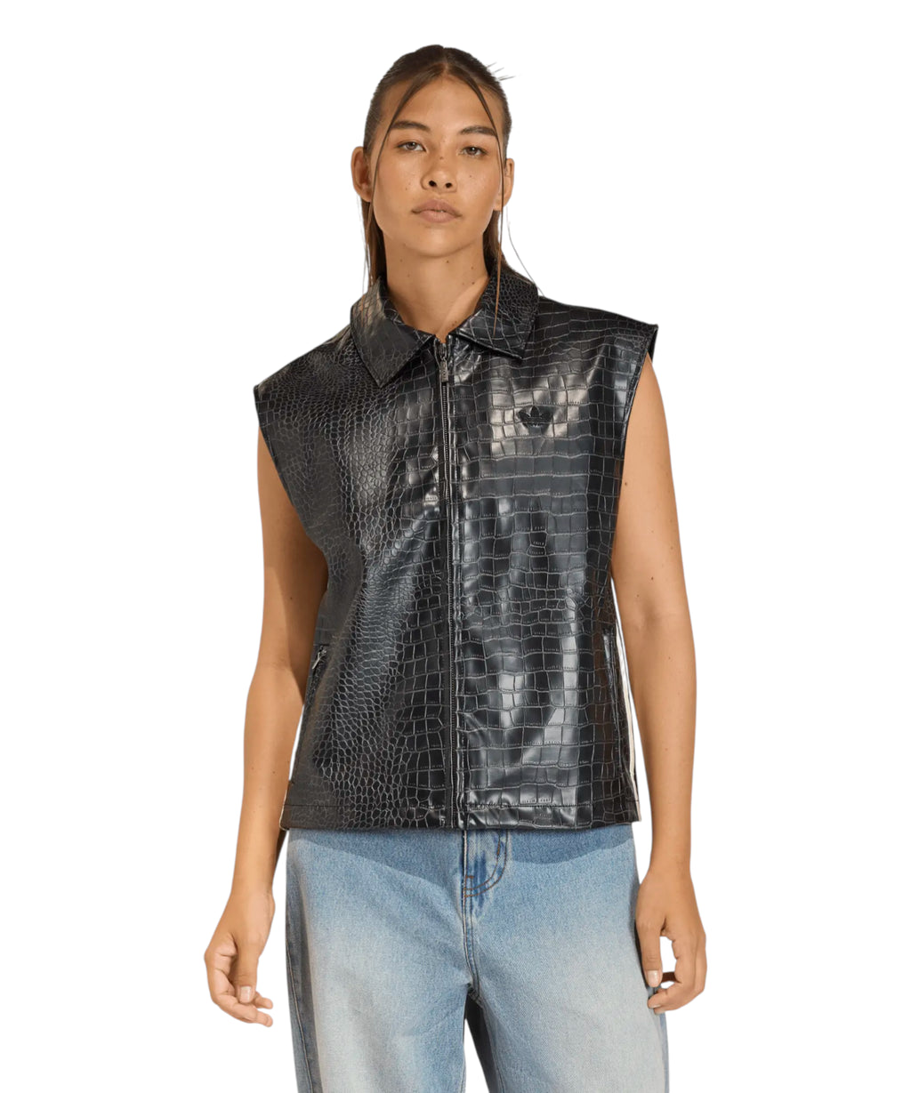 Gilet Pleather Adidas Originals in Stampa Cocco