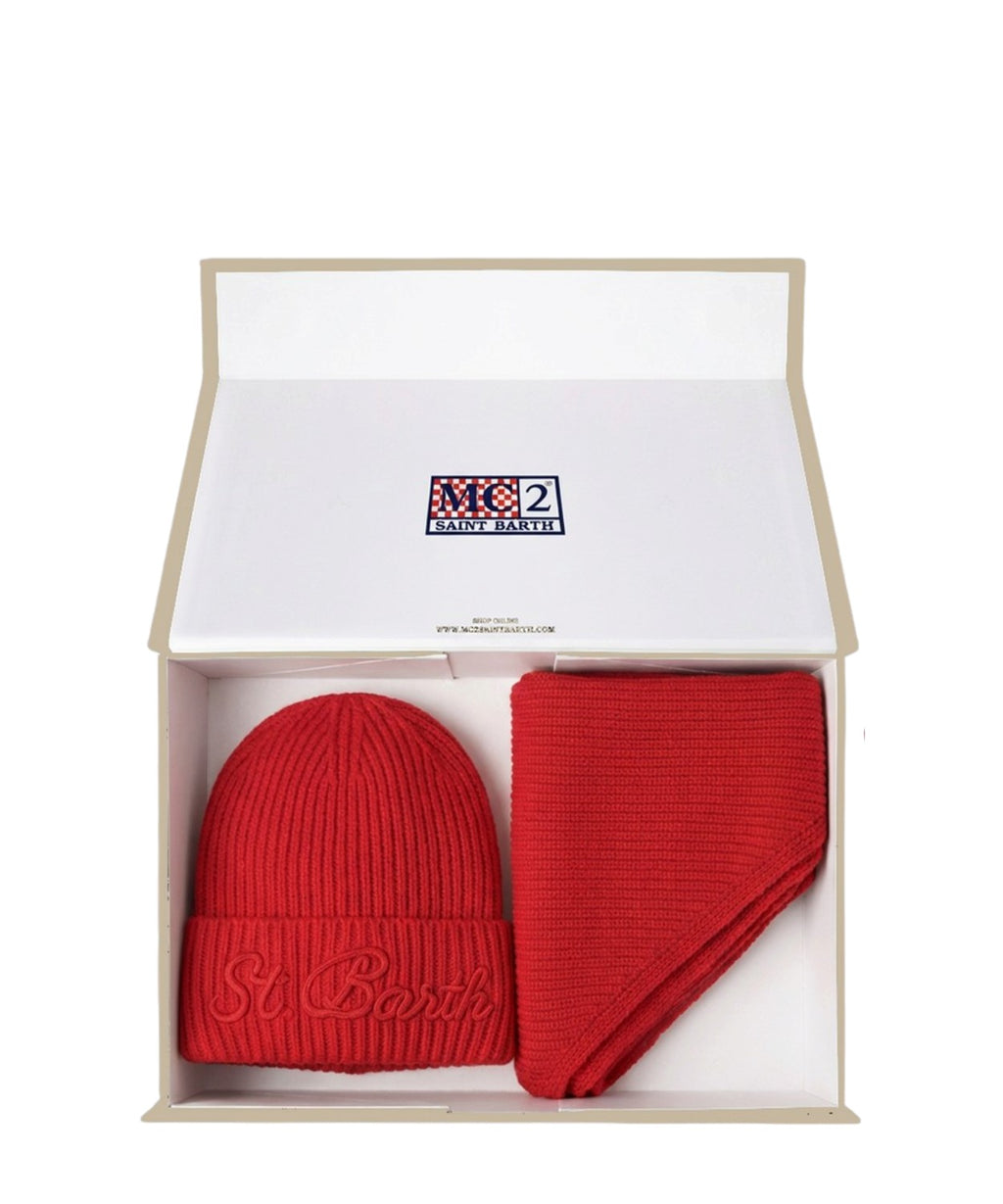 Coffret de Noël Chapeau et bandana en laine