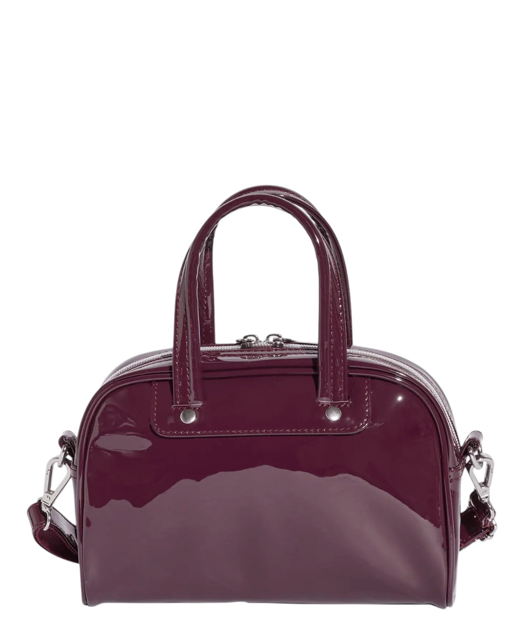 Sac Mini Bowling Adidas à bandoulière en vernis brillant