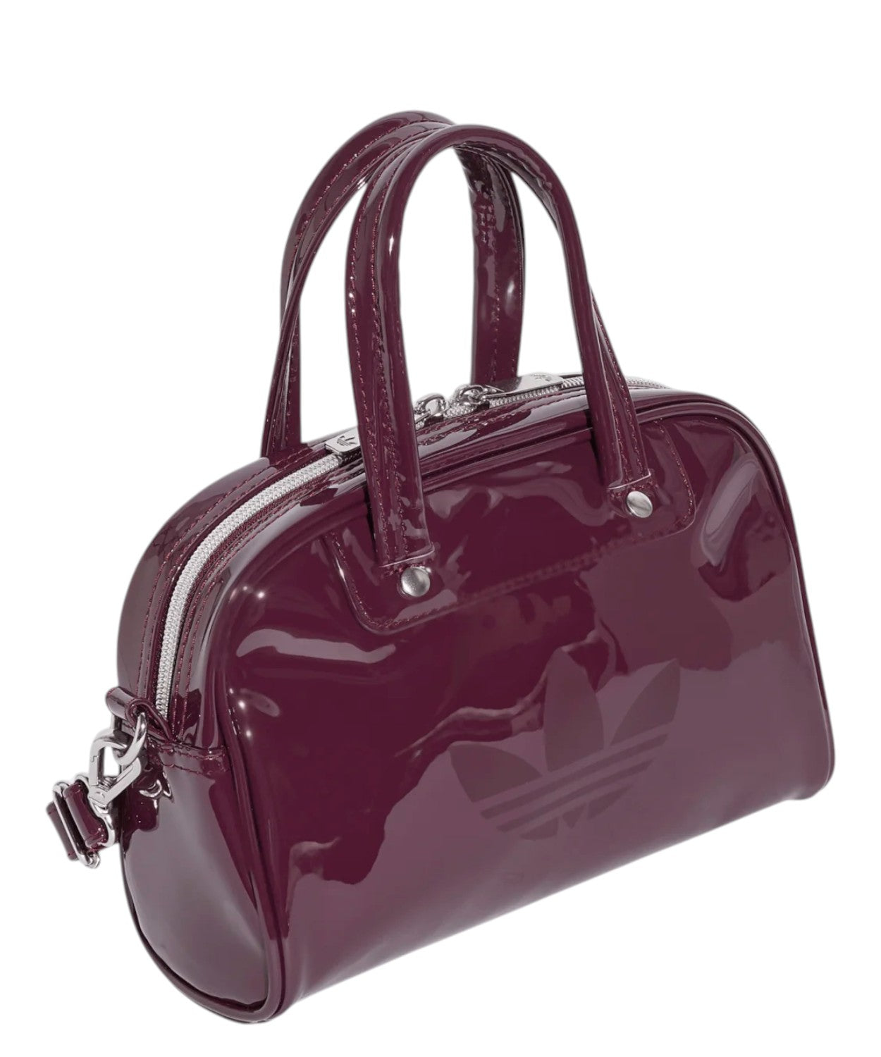 Sac Mini Bowling Adidas à bandoulière en vernis brillant