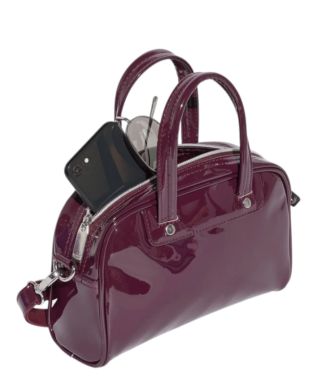 Sac Mini Bowling Adidas à bandoulière en vernis brillant