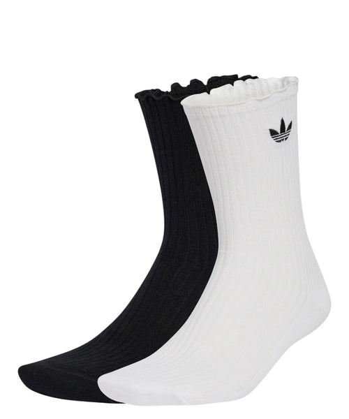 Calze donna con volant adidas Ruffle Crew 2 Paia