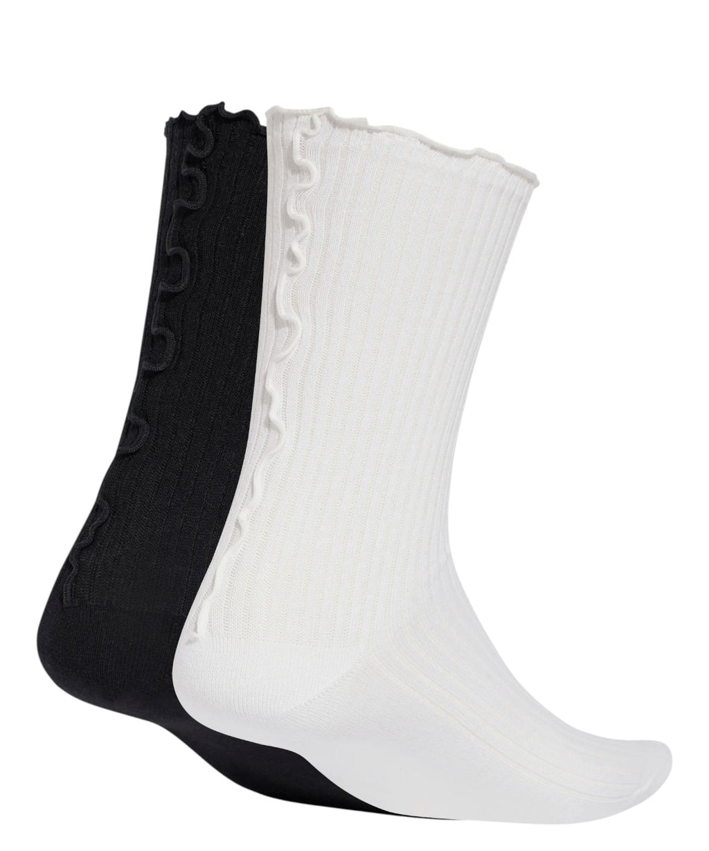 Calze donna con volant adidas Ruffle Crew 2 Paia