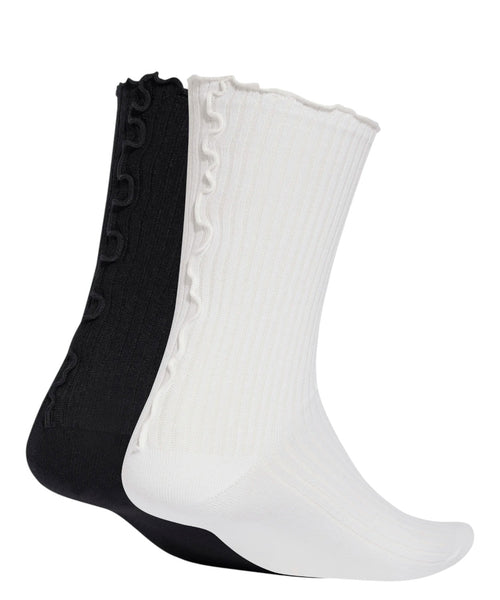 Calze donna con volant adidas Ruffle Crew 2 Paia