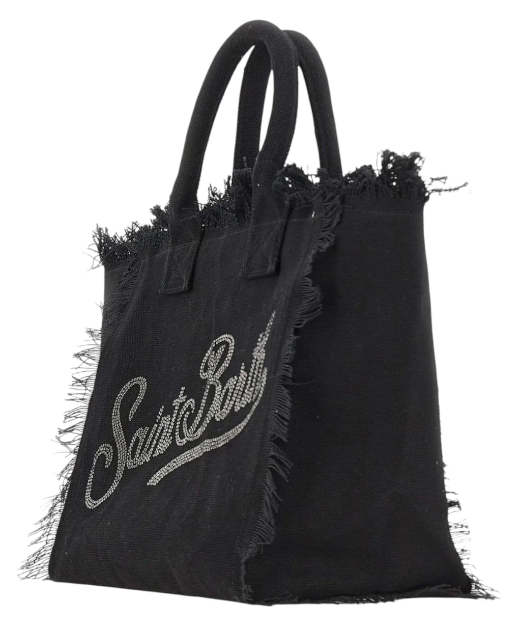 MC2 Saint Barth Sac Vanity en toile avec logo strass