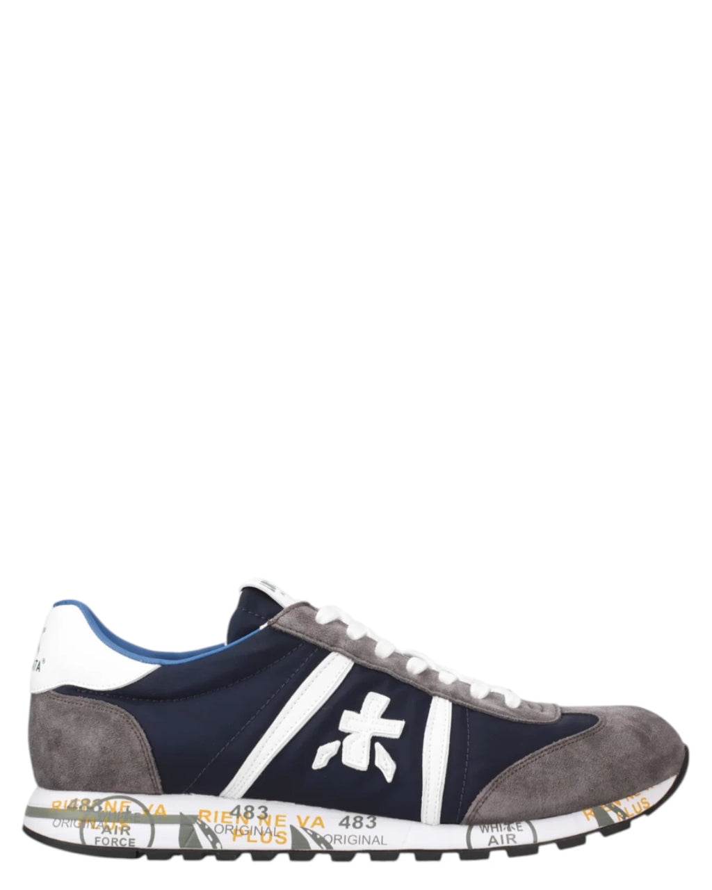 baskets homme Premiata Lucy 7089 en tissu et cuir suédé