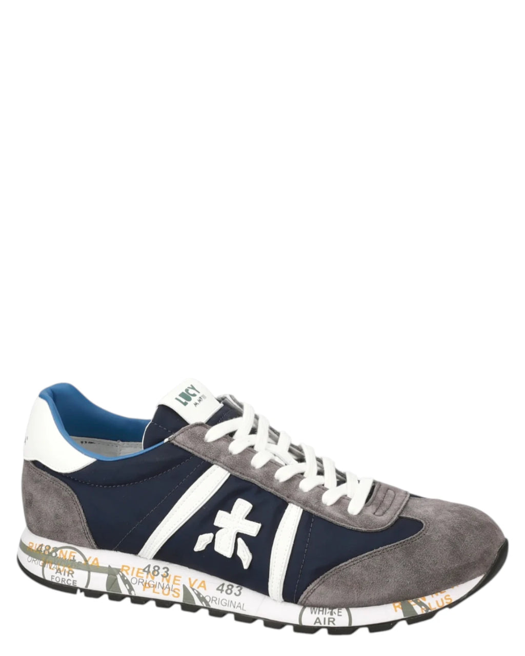 baskets homme Premiata Lucy 7089 en tissu et cuir suédé
