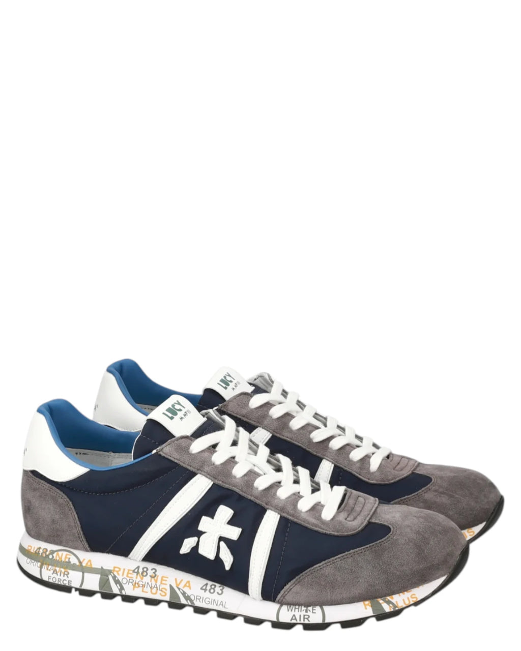 baskets homme Premiata Lucy 7089 en tissu et cuir suédé