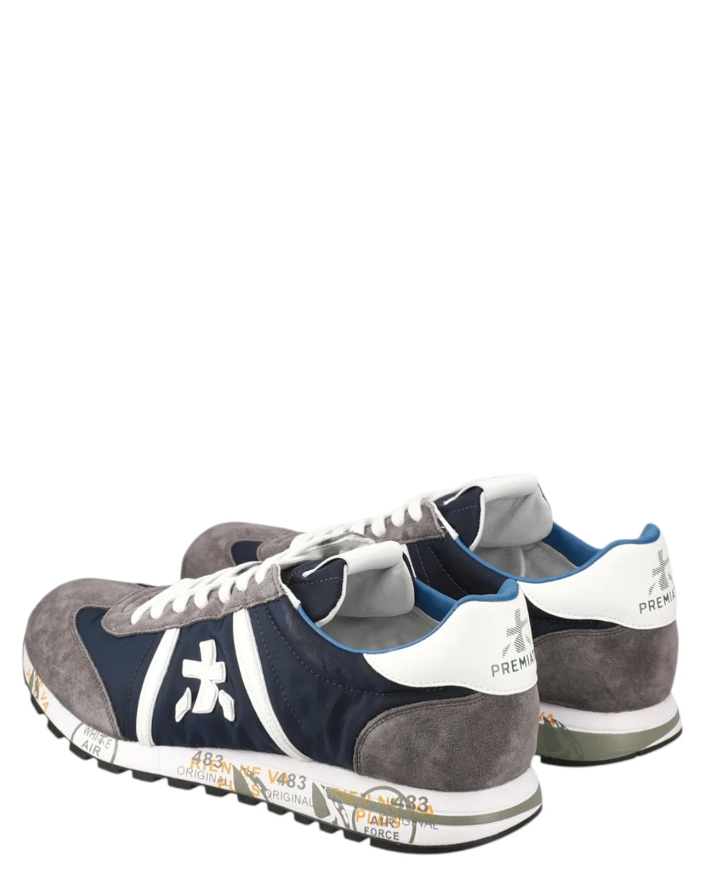baskets homme Premiata Lucy 7089 en tissu et cuir suédé