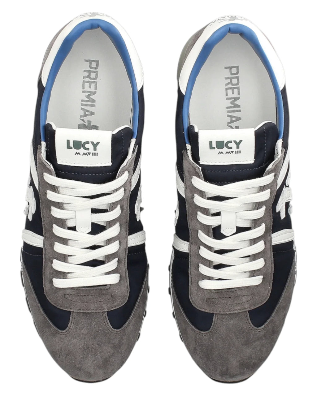 baskets homme Premiata Lucy 7089 en tissu et cuir suédé