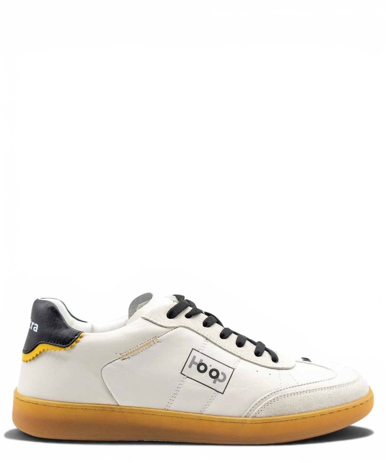 Sneakers Ho’op Mantra Offwhite Noir Jaune - Cuir Nappa