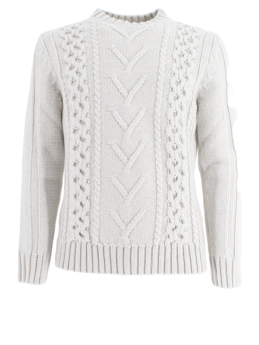 Girocollo trecce e rombi-H953-Maglieria-Vittorio Citro Boutique