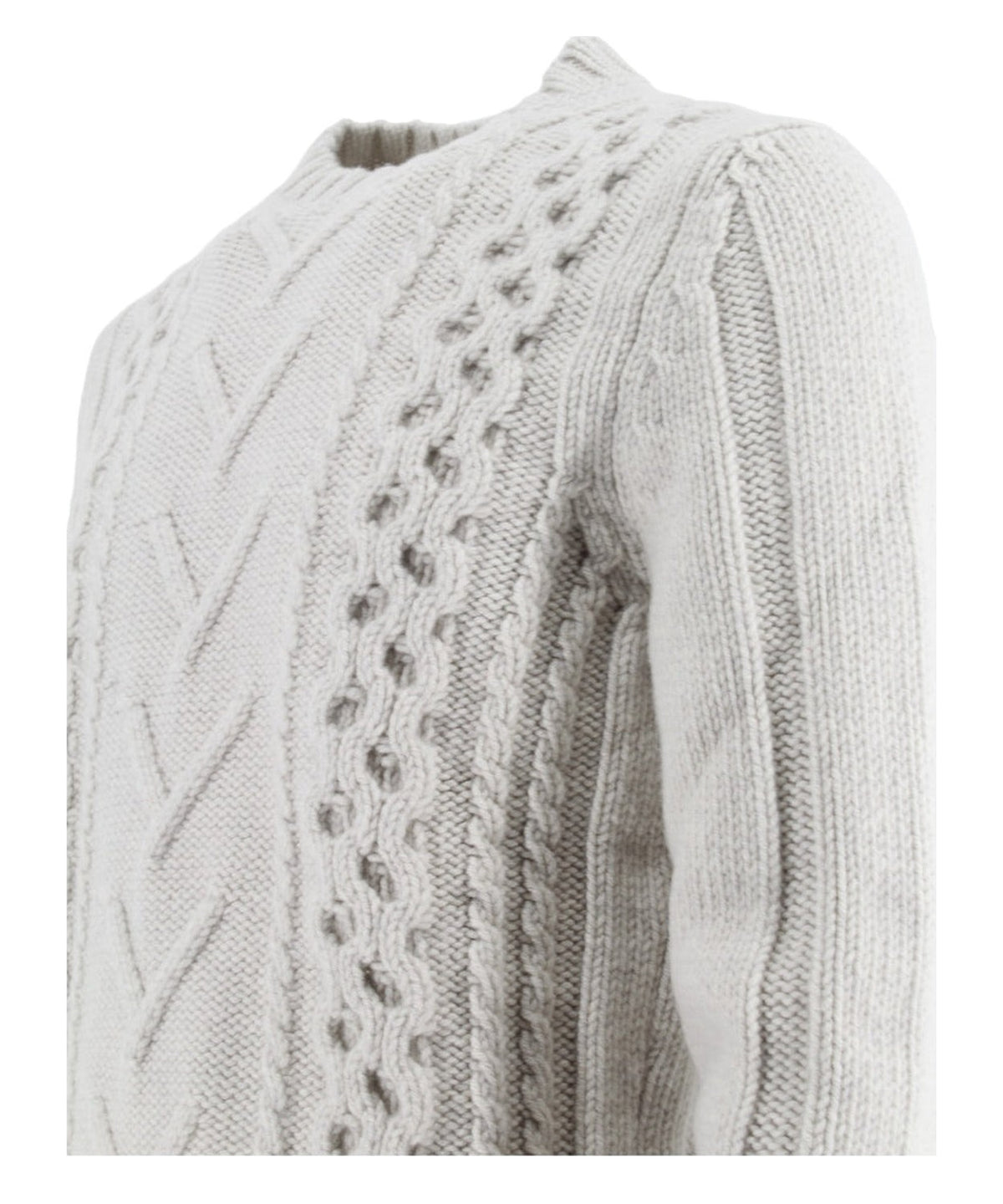 Girocollo trecce e rombi-H953-Maglieria-Vittorio Citro Boutique