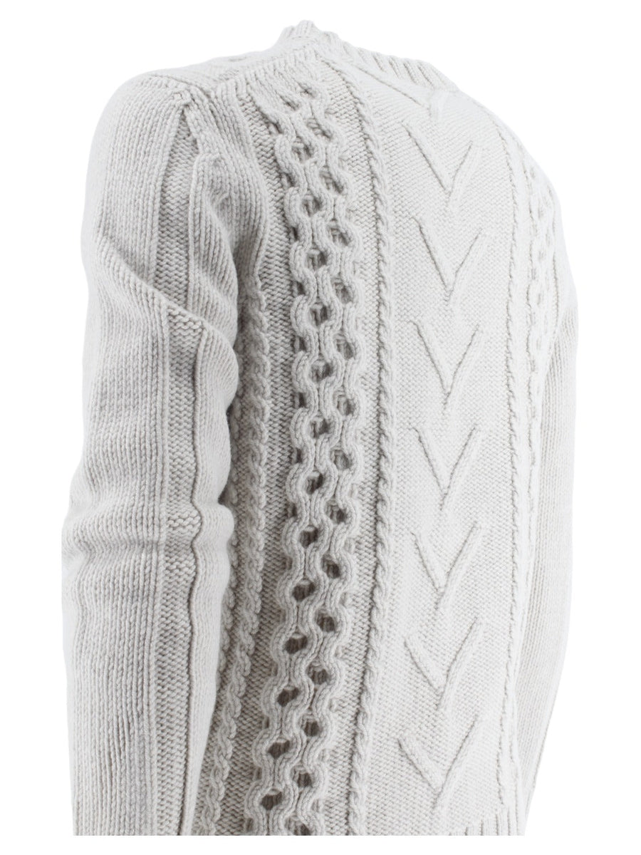 Girocollo trecce e rombi-H953-Maglieria-Vittorio Citro Boutique