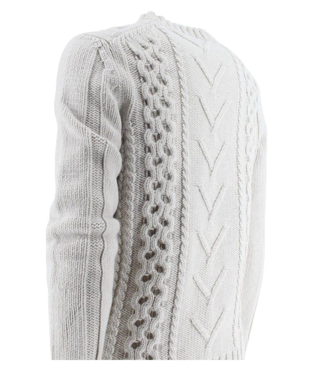 Girocollo trecce e rombi-H953-Maglieria-Vittorio Citro Boutique