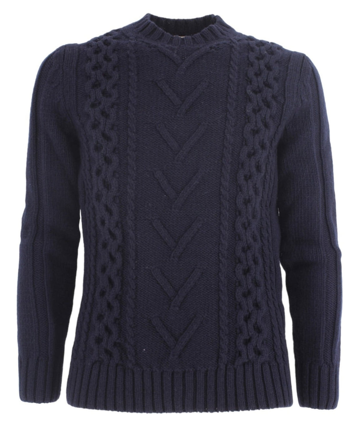 Girocollo trecce e rombi-H953-Maglieria-Vittorio Citro Boutique