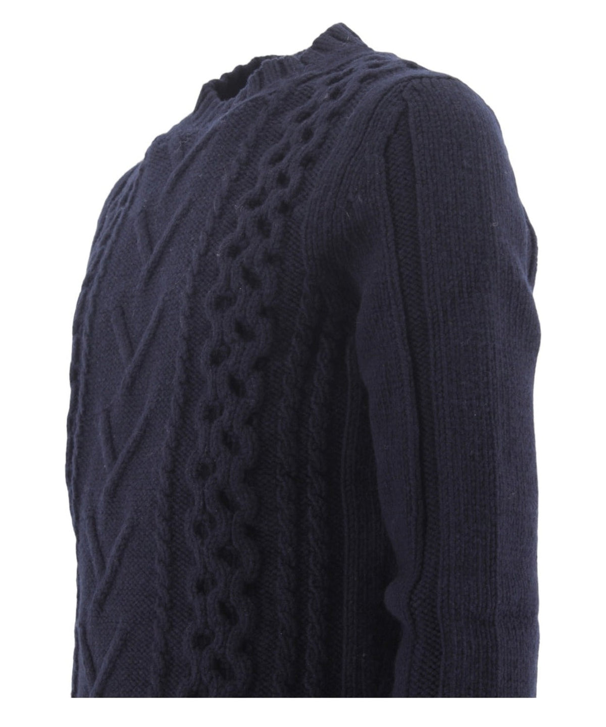Girocollo trecce e rombi-H953-Maglieria-Vittorio Citro Boutique