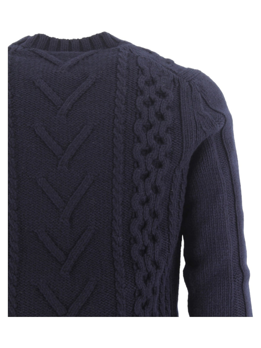 Girocollo trecce e rombi-H953-Maglieria-Vittorio Citro Boutique