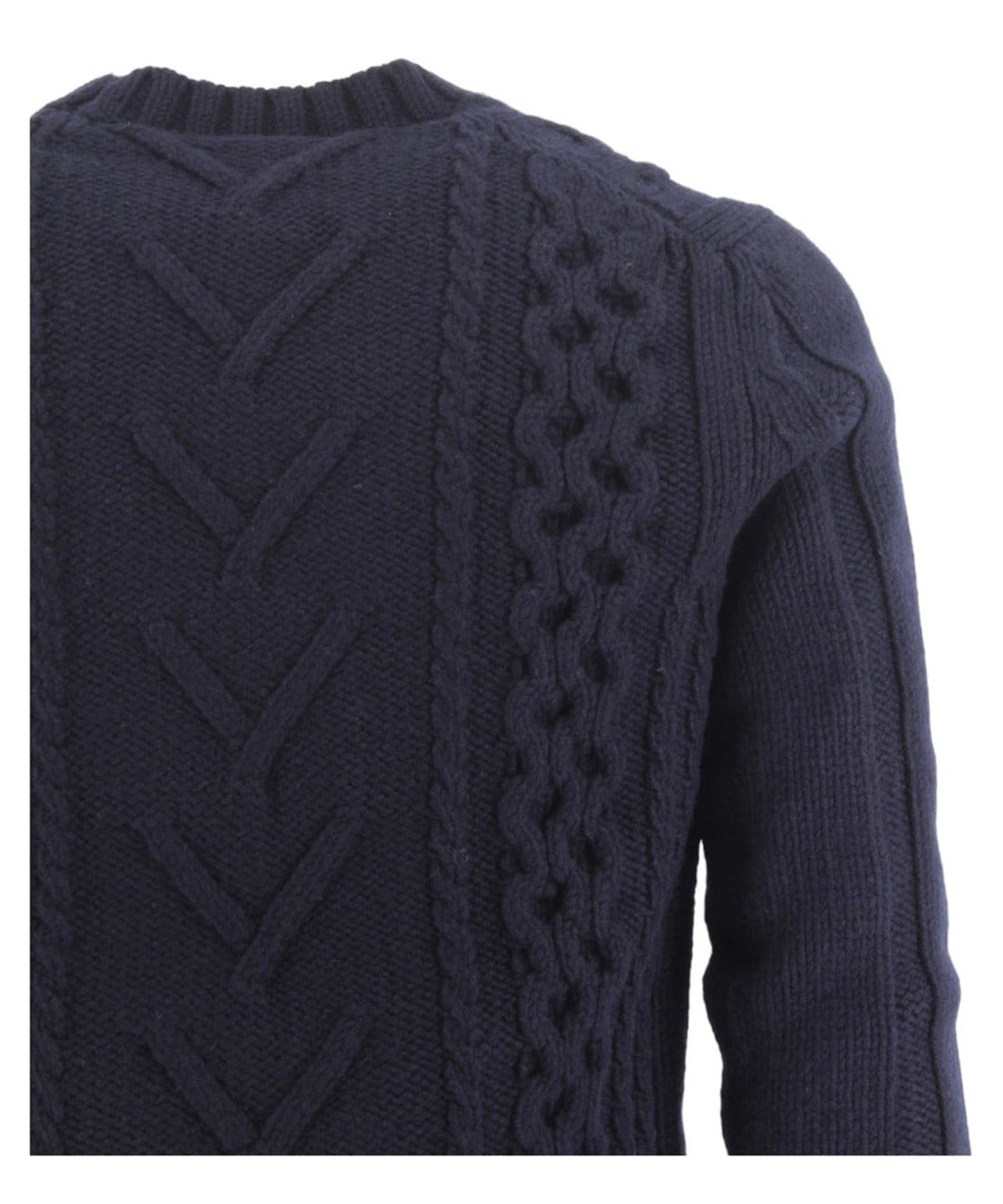 Girocollo trecce e rombi-H953-Maglieria-Vittorio Citro Boutique