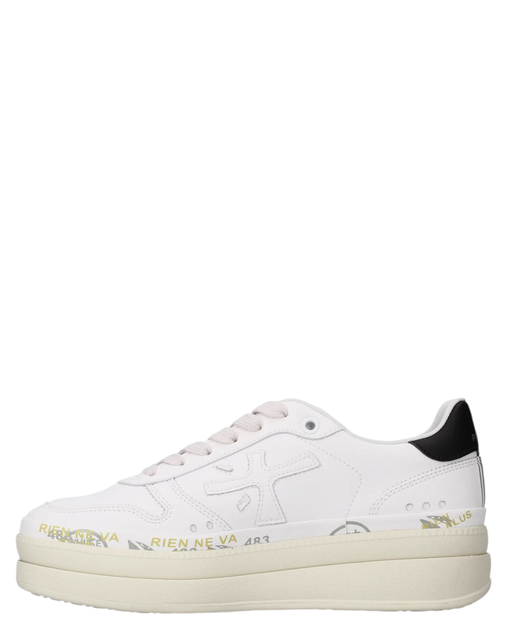 Premiata Micol 8255 Baskets Femme à plateforme avec semelle en cuir