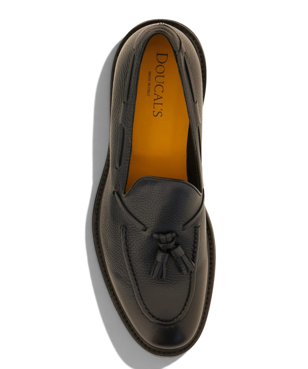 Mocassins Homme Doucal’s en cuir grainé avec pampilles