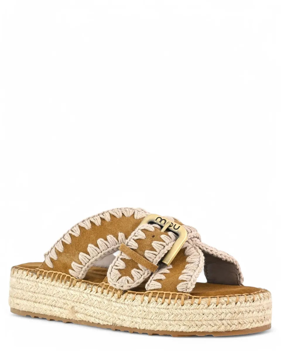 Jute Sandal Mou in Camoscio con Suola in EVA-Mou-Ciabatte-Vittorio Citro Boutique