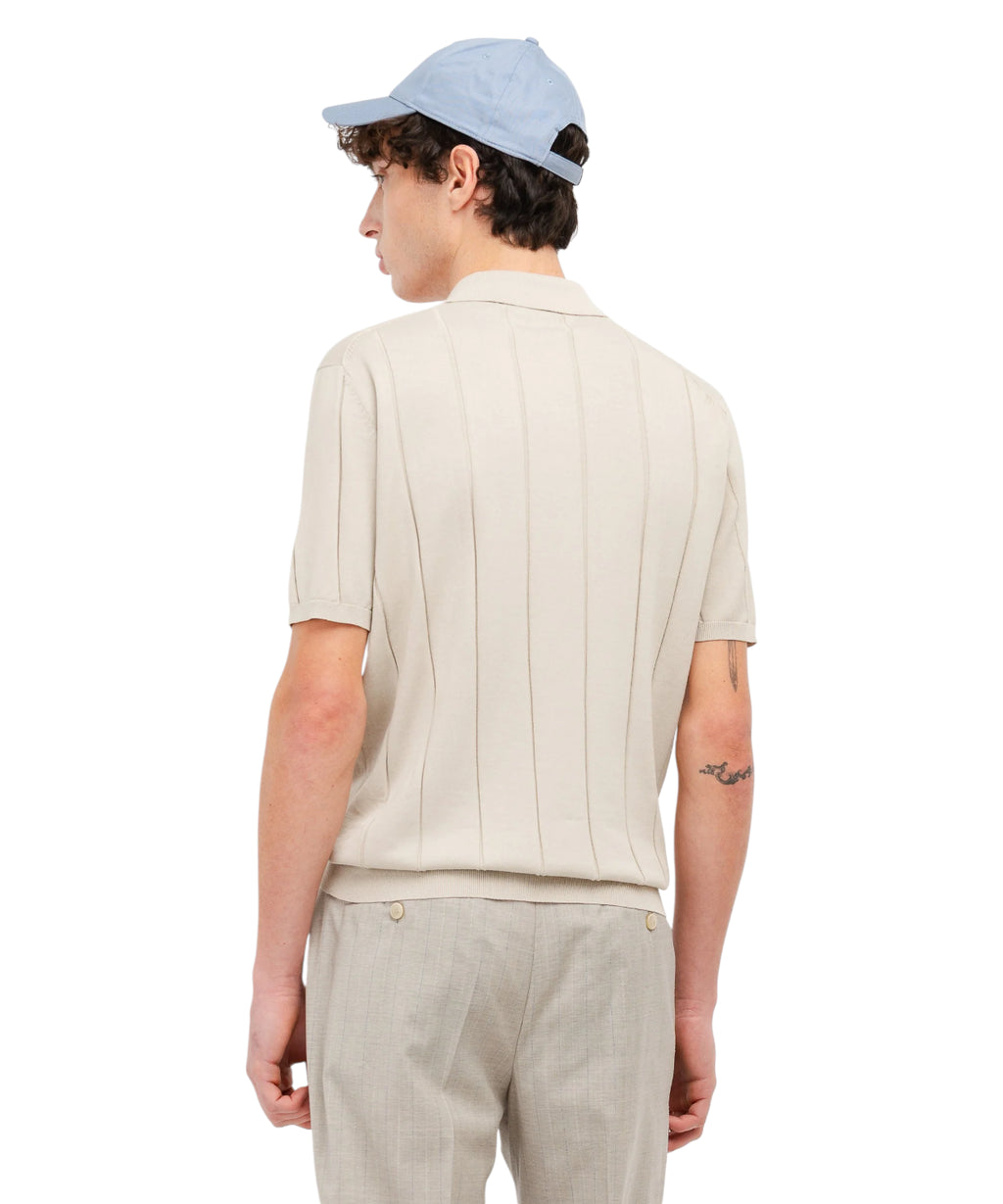 Polo homme en coton crêpe côte plate Manuel Ritz