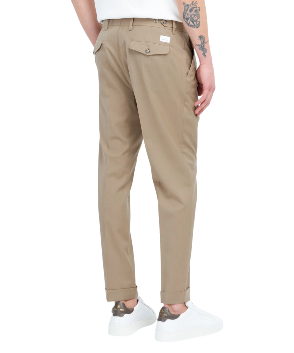 Pantalon homme beige en Fresco Lana stretch