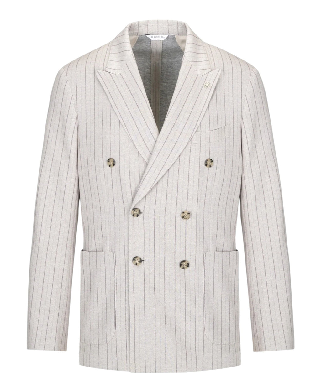 Veste Homme NUVOLA croisée en jersey Regimental mélangé de coton
