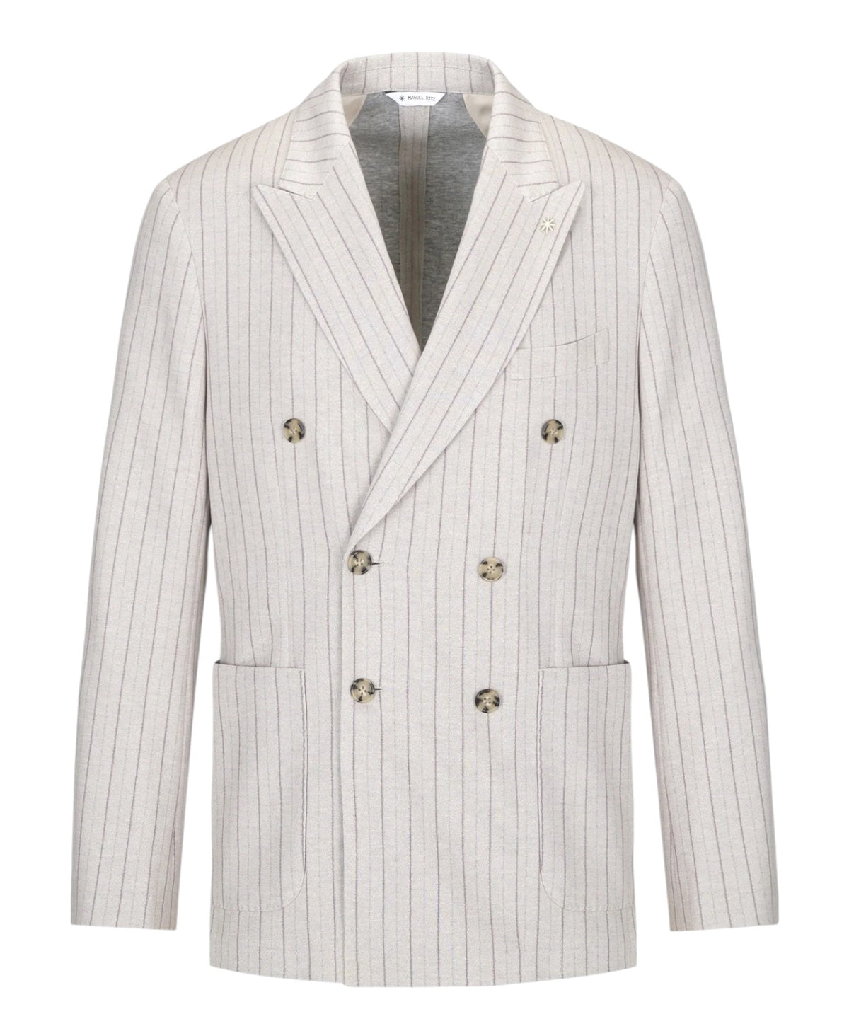 Veste Homme NUVOLA croisée en jersey Regimental mélangé de coton