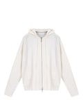 Pull Homme à capuche zippé en mélange de laine mérinos