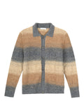 Cardigan Polo Dégradé in Misto Lana Stretch Elegante