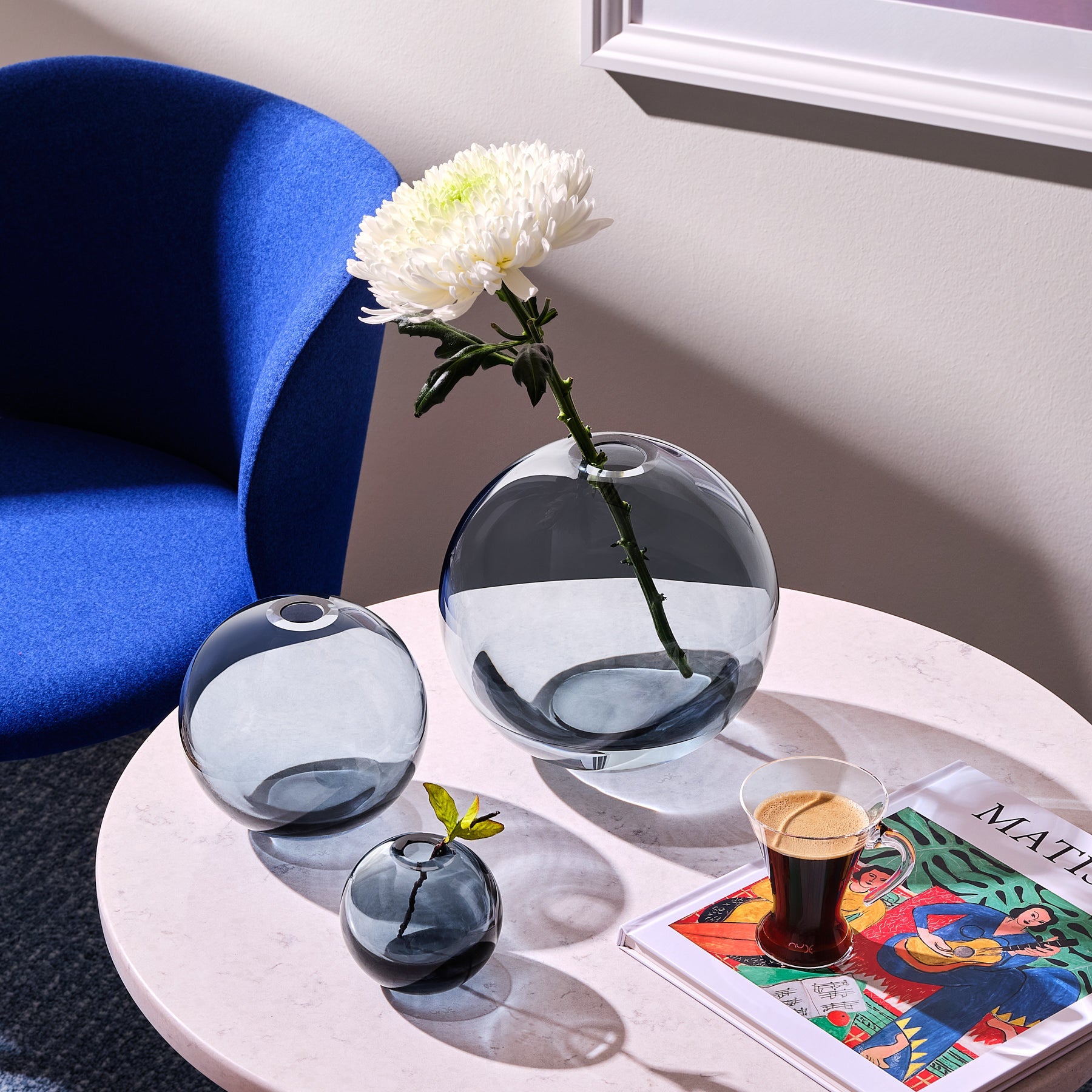 Mars Vase Medium Steel Blue-NUDE EU-Vasi-Vittorio Citro Boutique