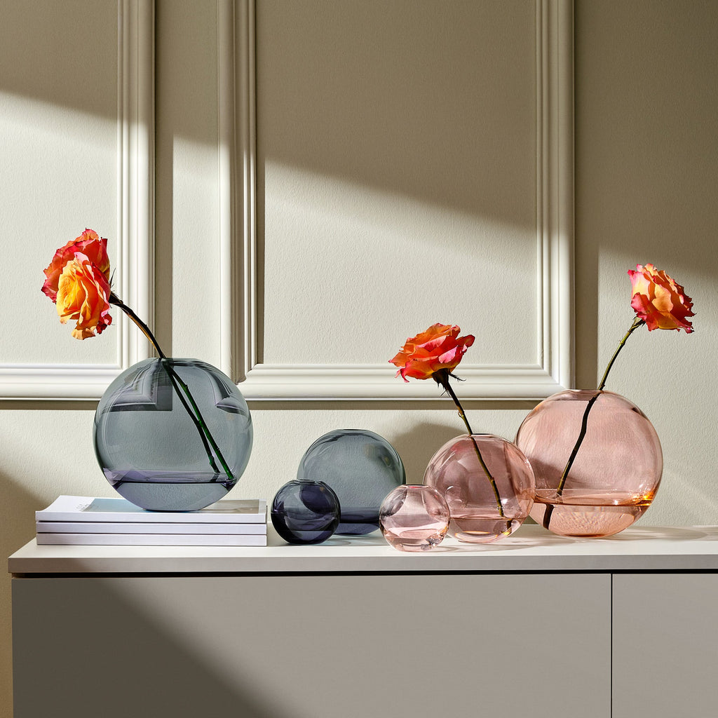 Mars Vase Small Steel Blue-NUDE EU-Vasi-Vittorio Citro Boutique